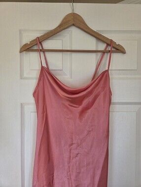 Bebe coral slip dress, made in USA